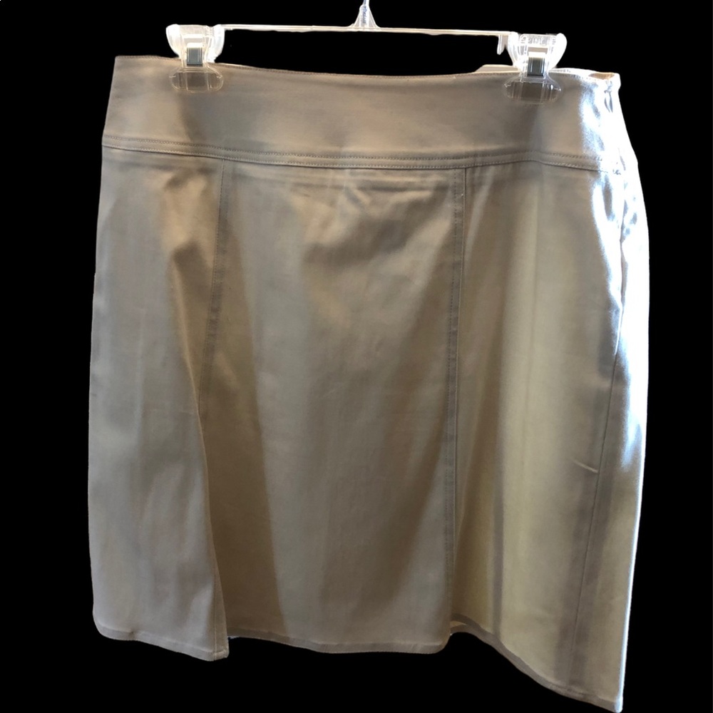 Chaus Size 12 cream colored paneled skirt. Easy travel skirt.